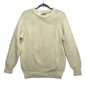 Wintuk Sweater Womens Small Cream Raglan Sleeve Textured Knit Classic Sears